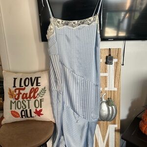 Target Blue and White Asymmetrical Dress